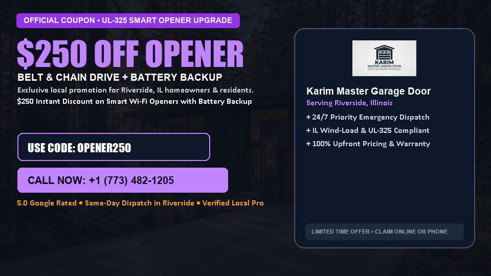 Karim Master Garage Door $250 OFF Premium LiftMaster Opener Installation
